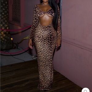 Leopard Print Maxi Dress